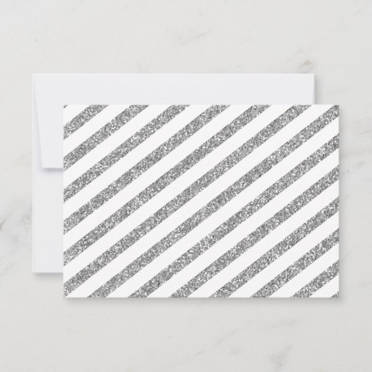 UAWG REPLY Moderner Glitzer RSVP Karte (Vorderseite)