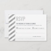 UAWG REPLY Moderner Glitzer RSVP Karte (Rückseite)