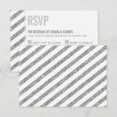 UAWG REPLY Moderner Glitzer RSVP Karte (Vorne/Hinten)