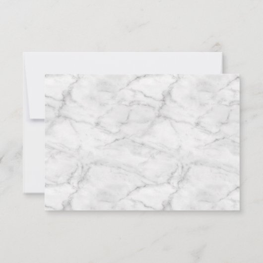 UAWG REPLY Modernes Graues Marmorgoldschreiben RSVP Karte (Rückseite)