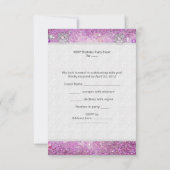 UAWG Reply Quinceanera Pink Tiara Kleidung Schuhe RSVP Karte (Rückseite)