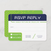 UAWG REPLY REPONSE 1 moderner Gamer Marine Neon gr Einladung (Vorne/Hinten)