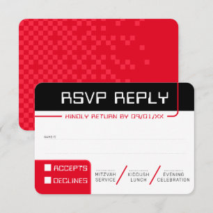 UAWG REPLY REPONSE 2 Moderne Gamer schwarz rot Einladung