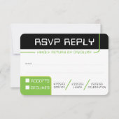 UAWG REPLY REPONSE 2 Modernes Gamer schwarz grün Einladung (Vorderseite)