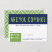 UAWG REPLY REPONSE Fantastische Blockmarinade grün RSVP Karte (Vorne/Hinten)