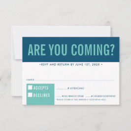 UAWG REPLY REPONSE Fantastischer Block dunkelblaue RSVP Karte