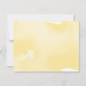 UAWG REPLY REPONSE Gelbe Aquarellmahlzeiten Einladung (Rückseite)