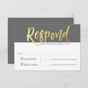 UAWG REPLY REPONSE Imitate Goldgrau Einladung