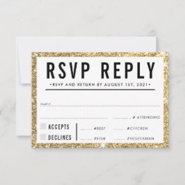 UAWG REPLY REPONY Glitzer RSVP Karte