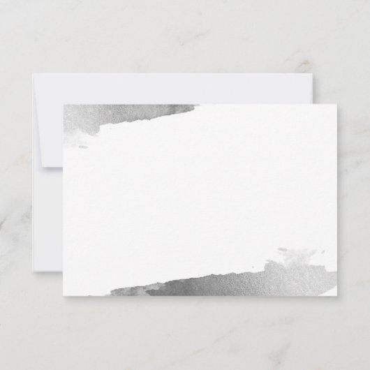 UAWG REPLY RESPONSE CARD Goldsilberblau RSVP Karte (Rückseite)