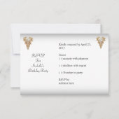 UAWG Reply Response Elegant White Gold Jewel Einladung (Rückseite)