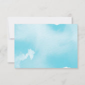 UAWG REPLY RESPONSE Moderne, blaue Aquarellmahlzei RSVP Karte (Rückseite)