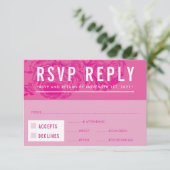 UAWG REPLY RESPONSE Modernes, elegantes Blumenrosa RSVP Karte (Stehend Vorderseite)
