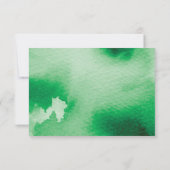 UAWG REPLY RESPONSE Stilvoll grüne Wasserfarbe RSVP Karte (Rückseite)