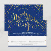 UAWG REPLY stilvolle rustikale Mini-Gold Konfetti  RSVP Karte (Vorne/Hinten)