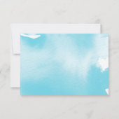 UAWG REPONSE-Antwort Blaue Aquarellfarben-Kinder I RSVP Karte (Rückseite)