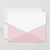 UAWG REPONSE-KARTE Stilvoll blassrosa Überlappung RSVP Karte (Rückseite)