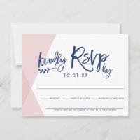 UAWG REPONSE-KARTE Stilvoll blassrosa Überlappung