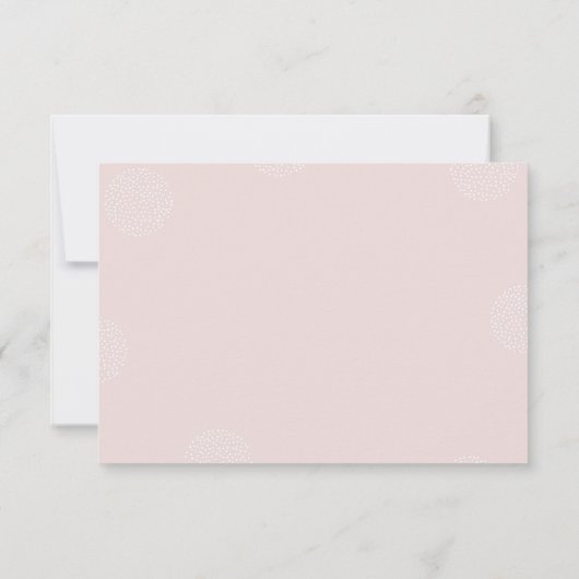 UAWG REPONSE-REAKTION Minimalistischer Mini-Dot-Ro RSVP Karte (Rückseite)