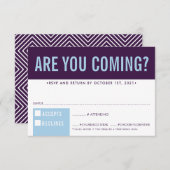 UAWG REPONSE-SPIELSPIEGEL Blassblau RSVP Karte (Vorne/Hinten)