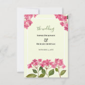 UAWG Respond Watercolor Pink Hydrangea Lacecaps RSVP Karte (Rückseite)