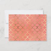 UAWG Response Art Deco Muschel Gold Feierliche Hoc RSVP Karte (Rückseite)