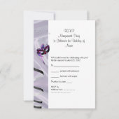 UAWG Response Birthday Party Mask White Pink RSVP Karte (Rückseite)