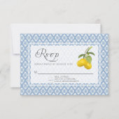 UAWG Response BOHO Rustic Lemon Trellis Blumenstra RSVP Karte (Vorderseite)
