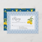 UAWG Response BOHO Rustic Lemon Trellis Blumenstra RSVP Karte (Vorne/Hinten)