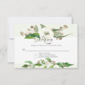 UAWG Response BOHO Rustikale Foliage Leaf Wilde Ro RSVP Karte (Vorderseite)