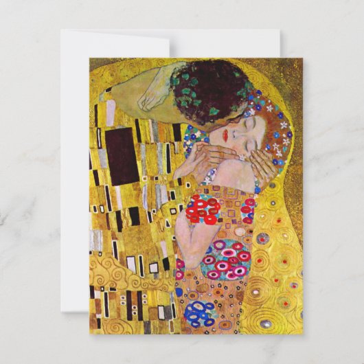 UAWG Response Card: Der Kuss von Gustav Klimt RSVP Karte (Vorderseite)
