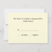 UAWG Response Card: Der Kuss von Gustav Klimt RSVP Karte (Rückseite)