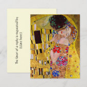 UAWG Response Card: Der Kuss von Gustav Klimt RSVP Karte (Vorne/Hinten)
