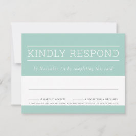 UAWG RESPONSE CARD, einfach, modern, pastellfarben RSVP Karte