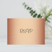 UAWG Response Card Elegante Kupferbronze RSVP Karte (Stehend Vorderseite)