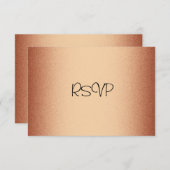 UAWG Response Card Elegante Kupferbronze RSVP Karte (Vorne/Hinten)