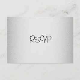 UAWG Response Card Ereignisse Elegantes Lichtsilbe RSVP Karte