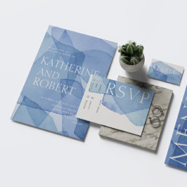 UAwg Response Card für moderne Aquarellformen RSVP Karte