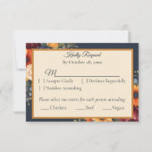 UAwg Response Card für Navy und Yellow Fall Wildbl RSVP Karte (Vorderseite)