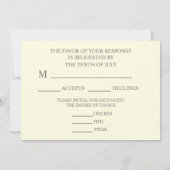 UAWG Response Card Gelbe Blume Einladungen für Hoc (Rückseite)