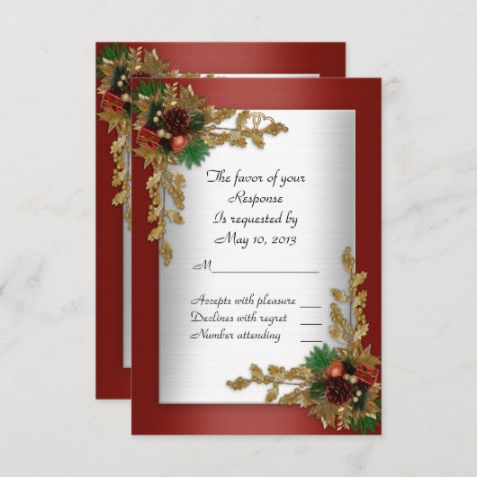 UAWG Response Card Hochzeit RSVP Karte (Vorne/Hinten)