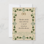 UAWG Response Card Irish Unity Knoten RSVP Karte (Rückseite)