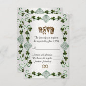 UAWG Response Card Irish Unity Knoten RSVP Karte (Vorne/Hinten)