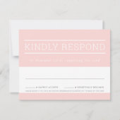 UAWG RESPONSE CARD Moderne Art Rosa RSVP Karte (Vorderseite)