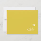 UAWG RESPONSE CARD Moderne Senfart gelb RSVP Karte (Rückseite)