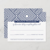 UAWG RESPONSE CARD Modernes Geo RSVP Karte (Vorne/Hinten)