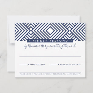UAWG RESPONSE CARD Modernes Geo RSVP Karte
