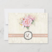 UAWG Response Card - Pastel-Rose & Calla Lilies RSVP Karte (Rückseite)