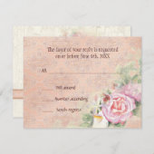 UAWG Response Card - Pastel-Rose & Calla Lilies RSVP Karte (Vorne/Hinten)