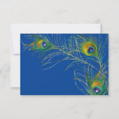 UAWG Response Card Peacock Feathers Indian Wedding RSVP Karte (Rückseite)